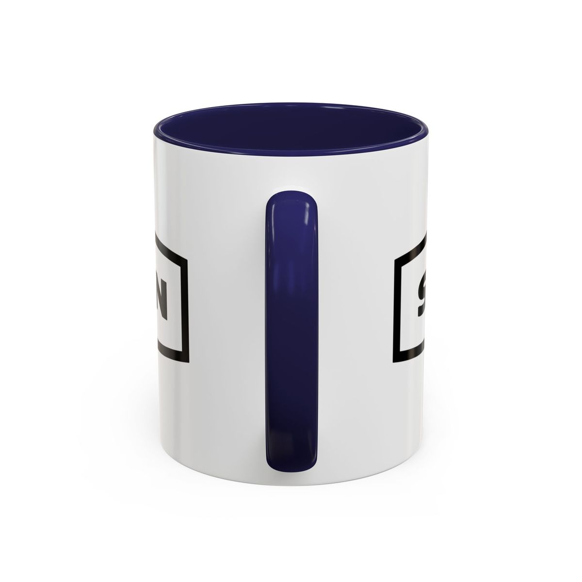 SYNCRØN Logo Accent Coffee Mug — Black-Trim Ceramic 11oz